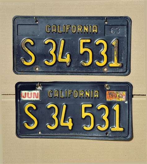 california vintage plates.